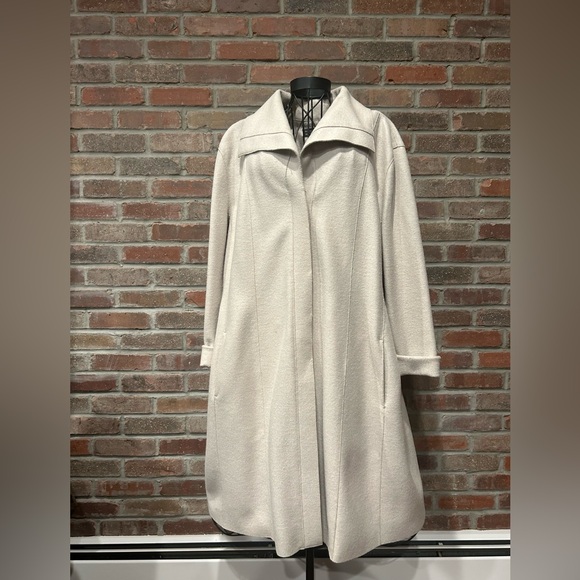Peruvian Connection 60% Alpaca / 40% Wool, Long Cream Sweater Coat Size 18 - Picture 1 of 7